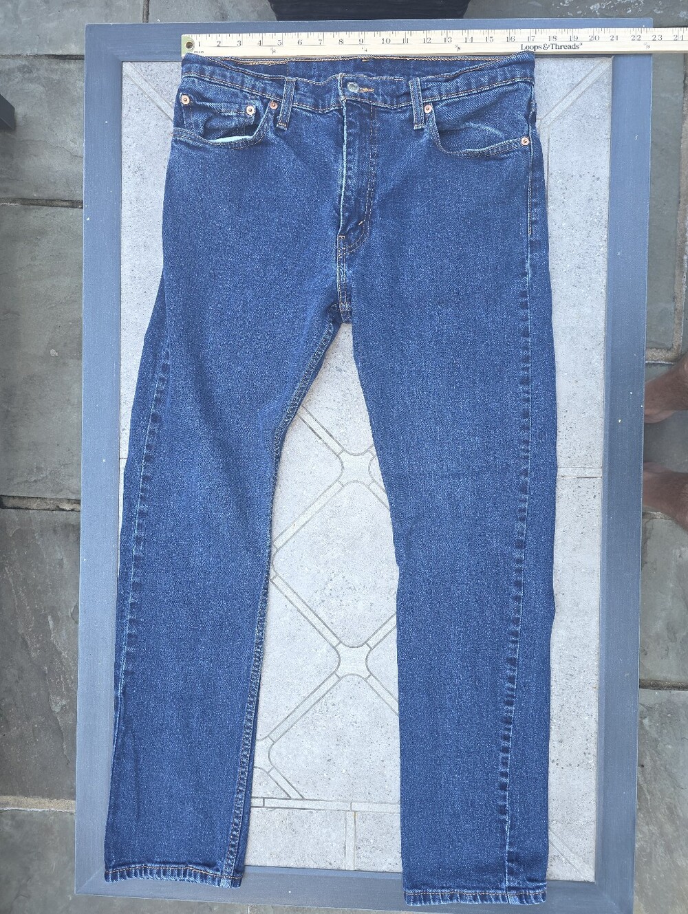 Levi's 511 Men's Straight Jeans in Dark Blue Denim 36x32